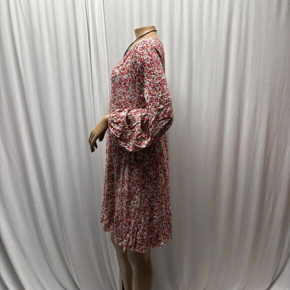 Torrid Floral Long Sleeve Skater Dress Womens Size 1 16‑18 Stretch Long Sleeve - Picture 4 of 9